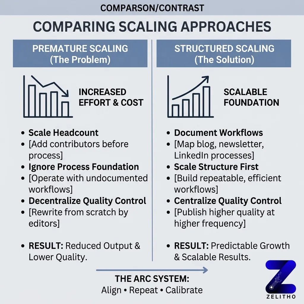 The Part Most Marketing Plans Get Wrong: Scaling Tactics Before the Foundation Is Repeatable infographic by zelitho