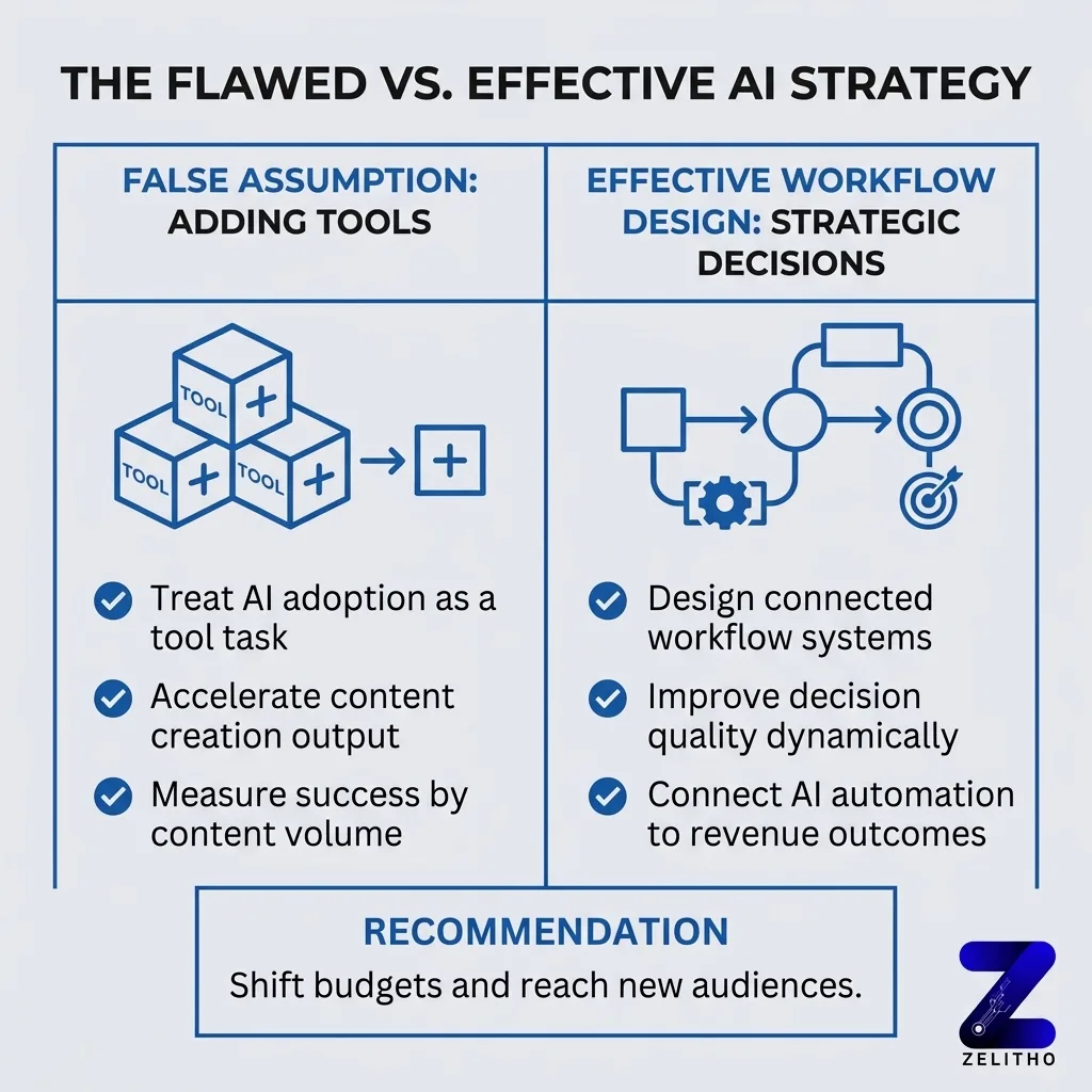 You Think You Are Behind on Tools. You Are Actually Behind on Decision Quality. Spot the flawed vs effective AI strategy