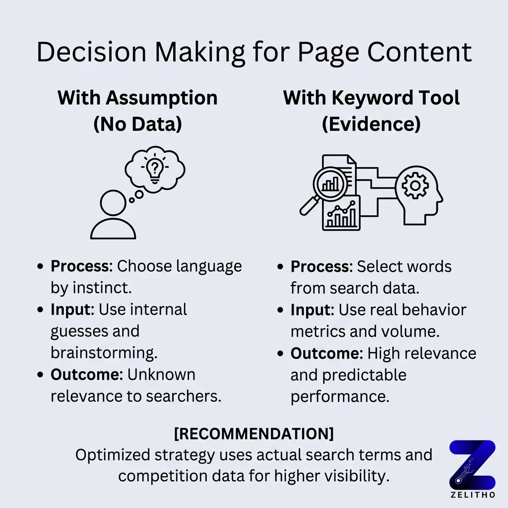 What is a keyword tool used for?