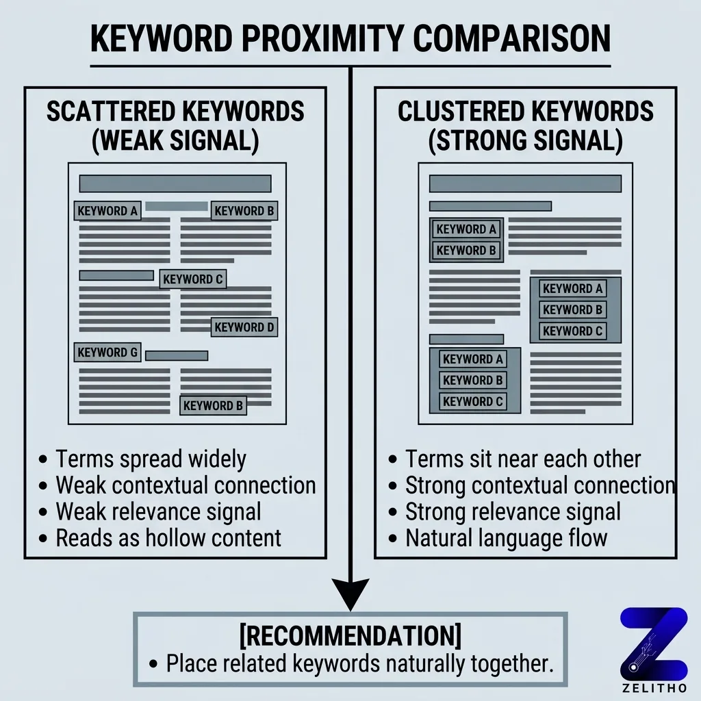 What are keywords proximity?