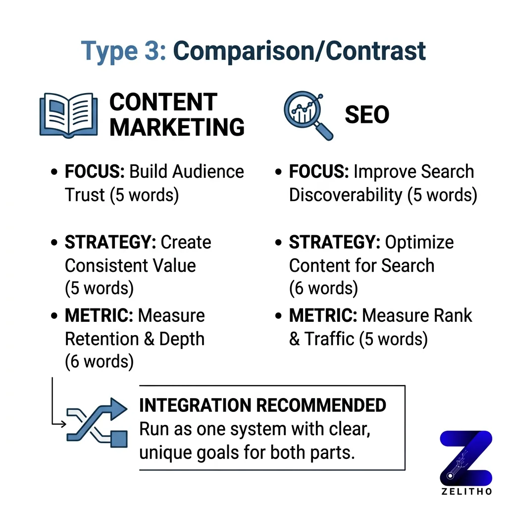 Is Content Marketing the Same as SEO? Detailed comparison between Content marketing vs seo