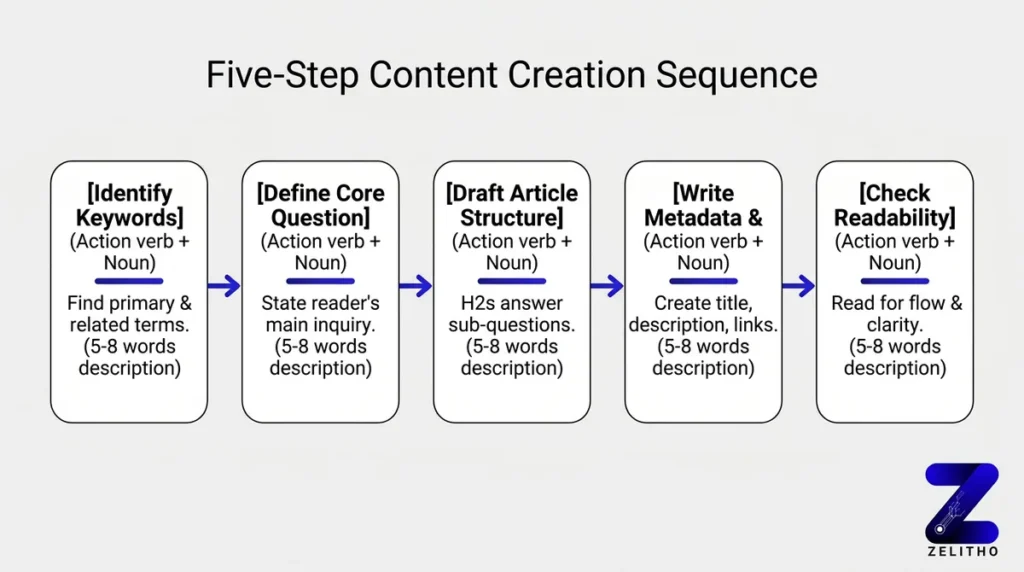Step-by-Step: How to Build and Optimize a Single Piece of Content - Image by ZELITHO