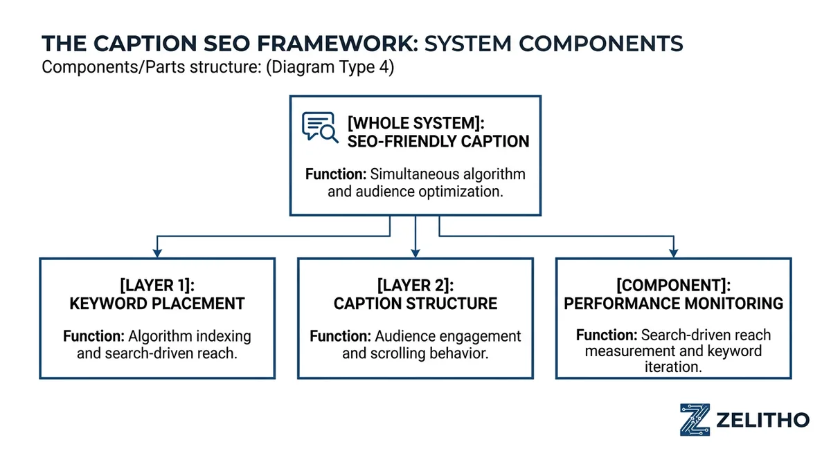 The caption seo frameworks - system components to Build Captions That Compound, Not Just Perform