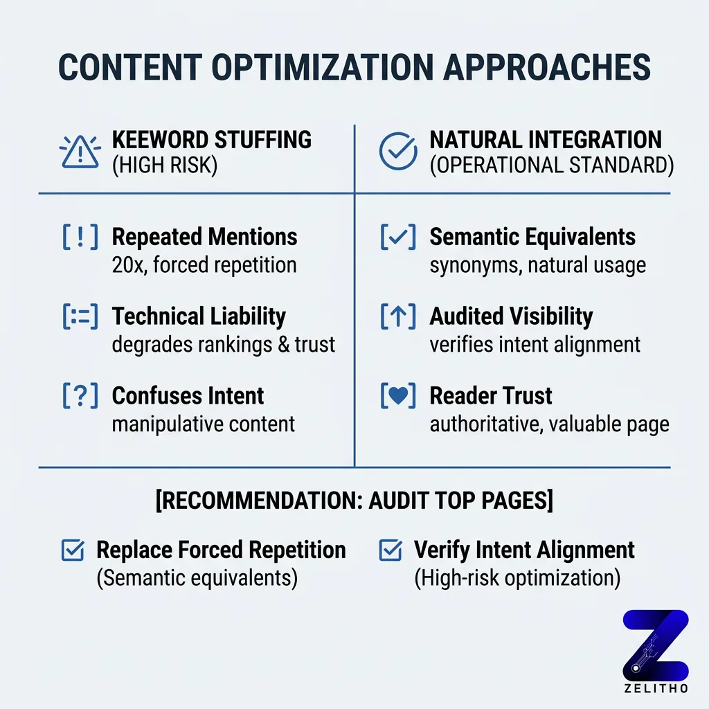 Content Optimisation approaches infographic by zelitho