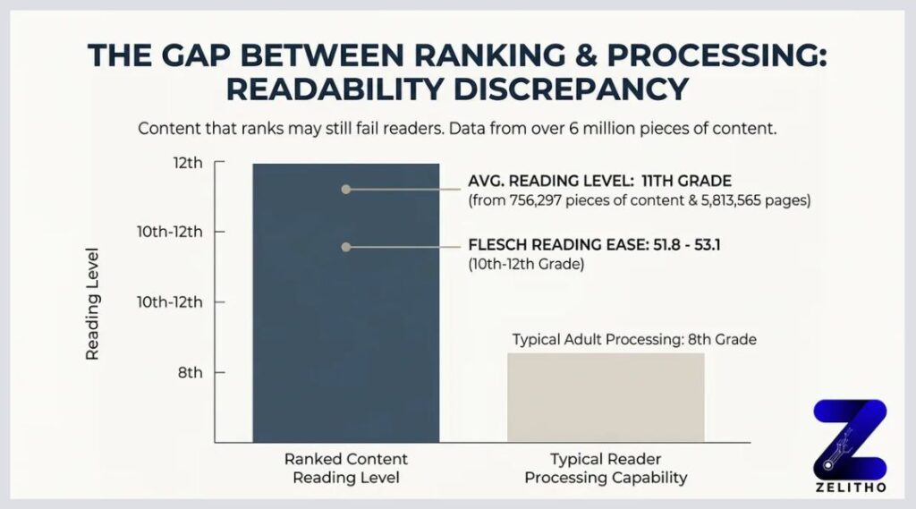The Gap Between What Ranks and What Most Readers Can Actually Process