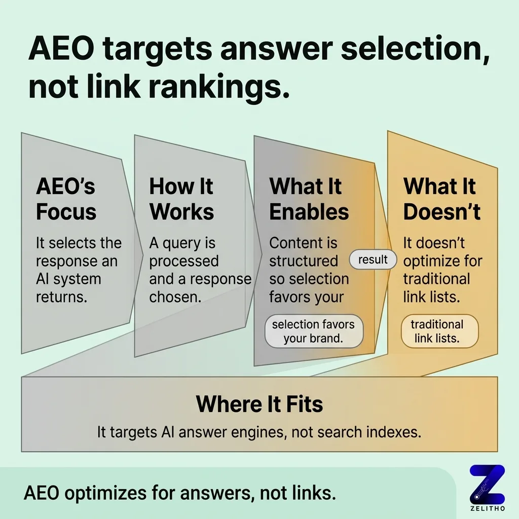 What AEO Actually Optimizes For , and What It Does Not Touch