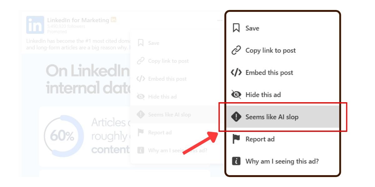LinkedIn's Seems Like AI Slop Button, Explained What We Know, What We Don't, and What It Means for Creators