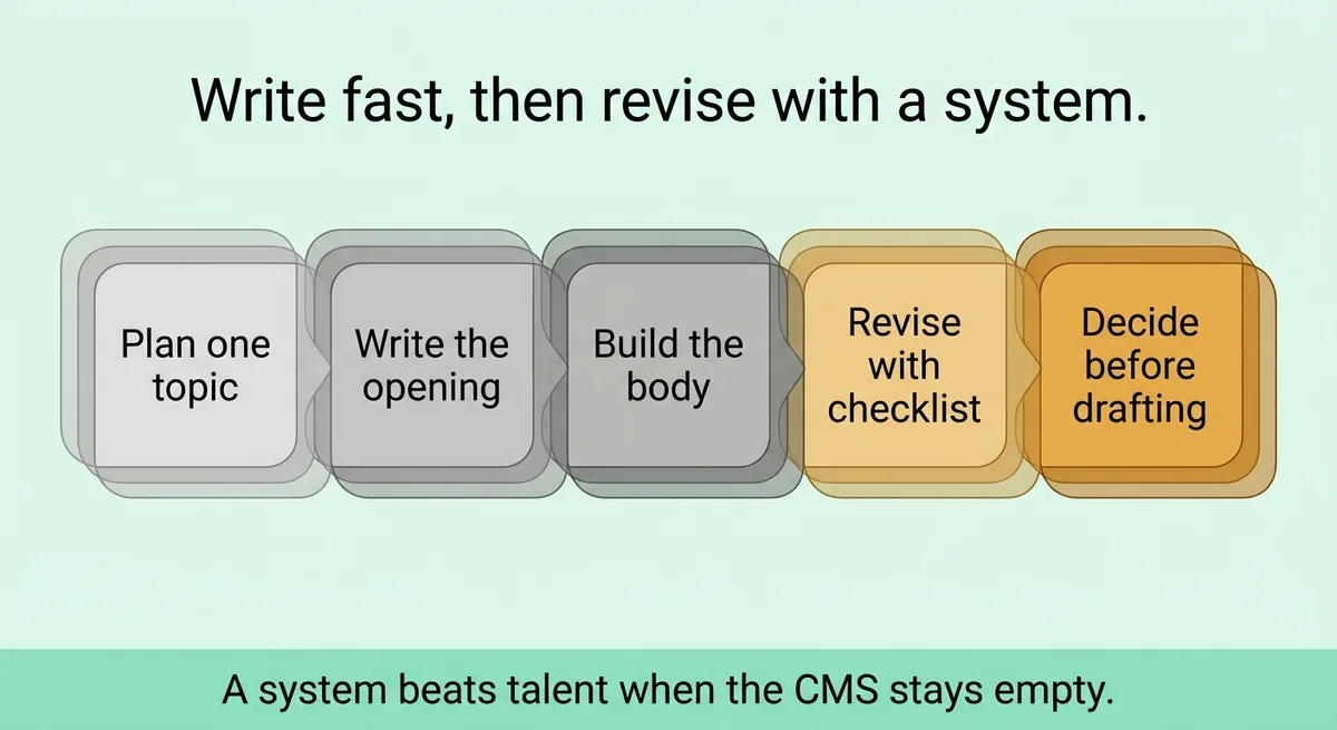 Write the First Draft Fast, Then Revise With a System