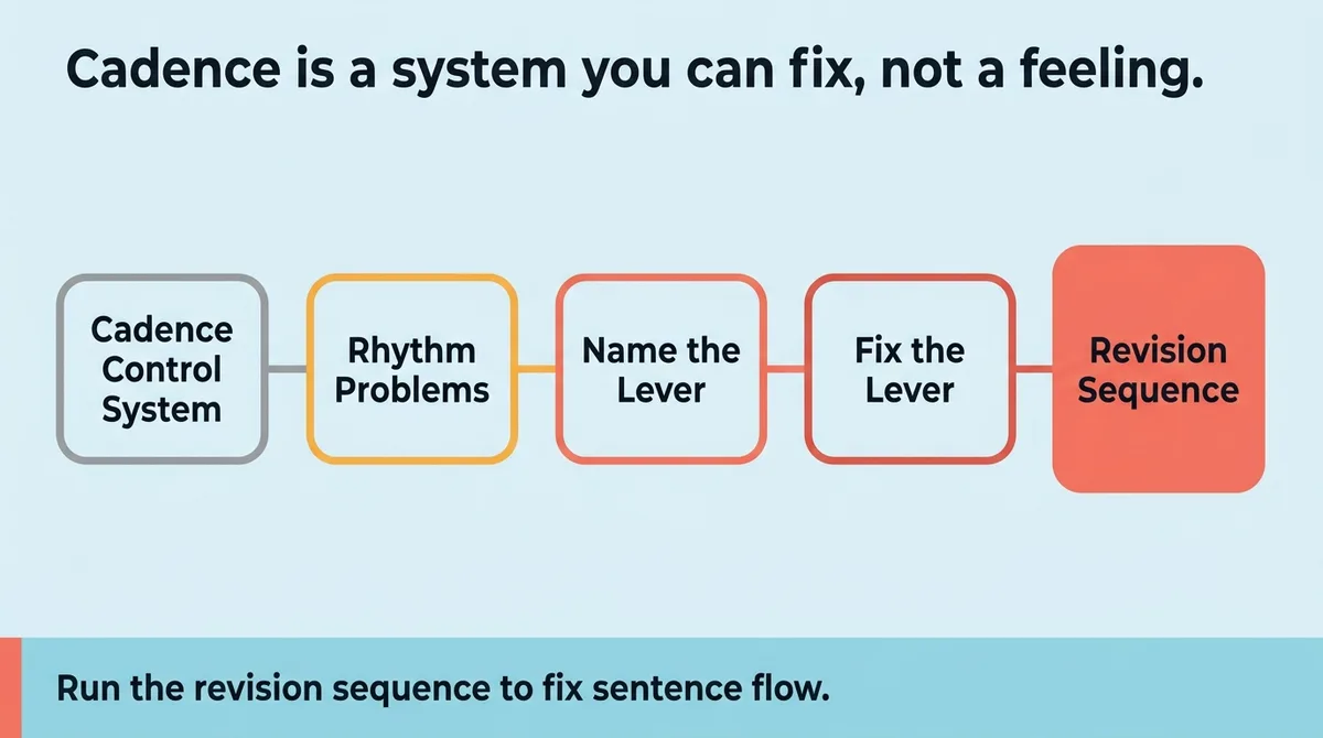 Cadence is not a feeling , it is a system you can fix