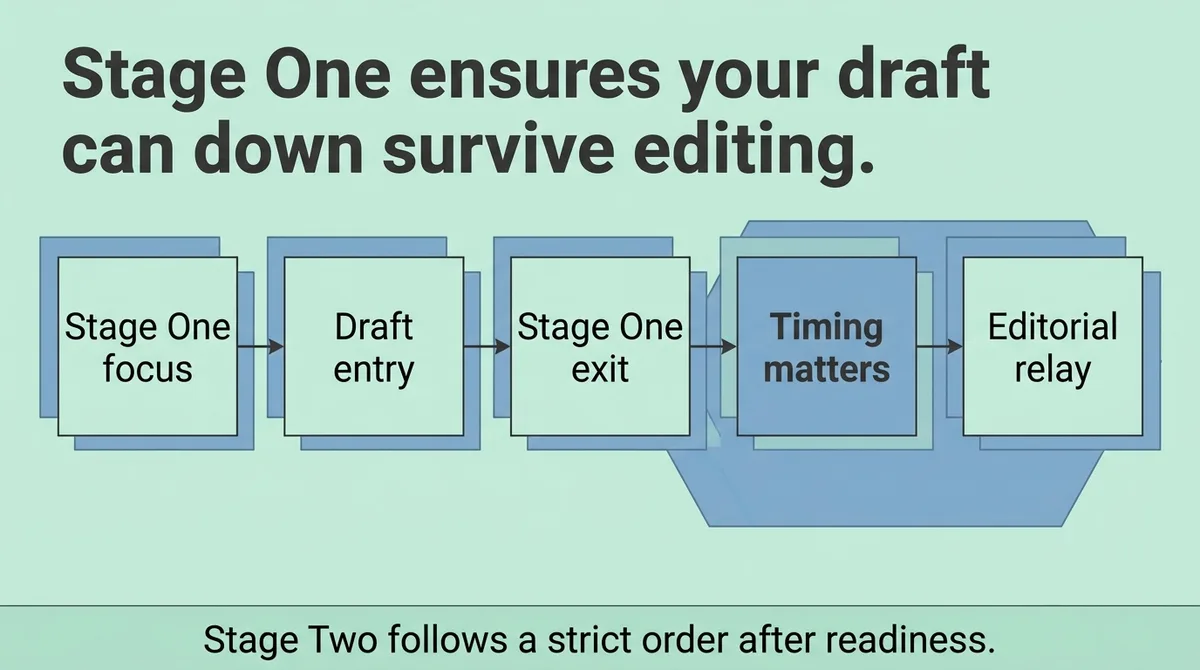Stage One and Two: Manuscript Readiness and the Editorial Relay