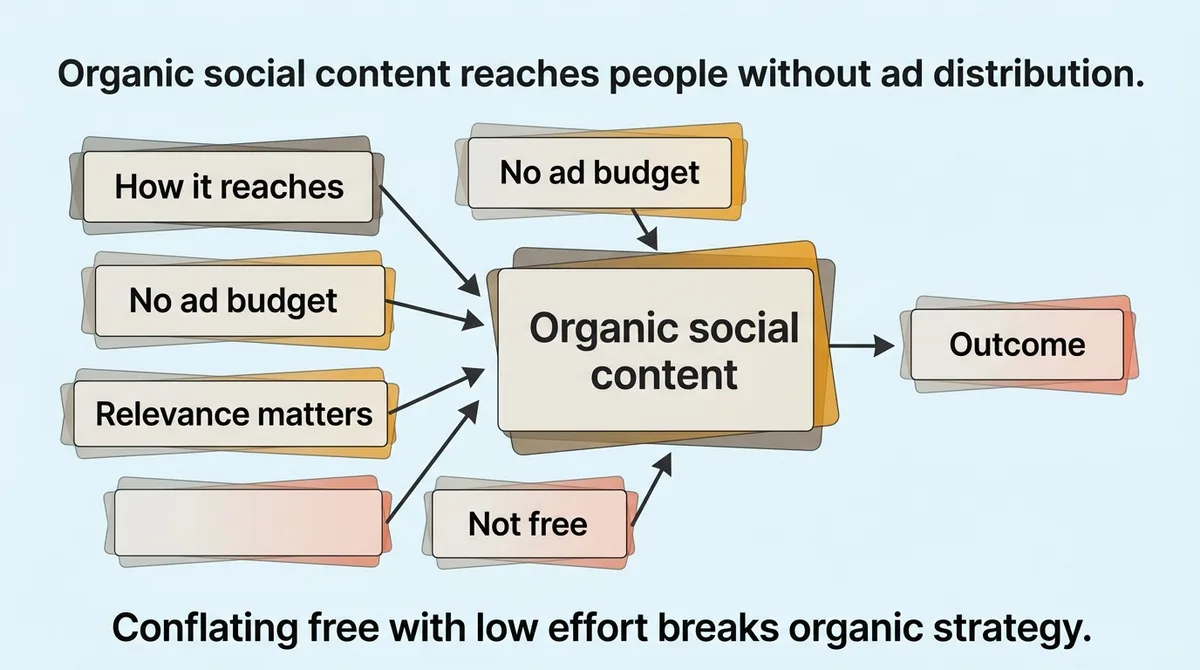 What does organic social media content mean?