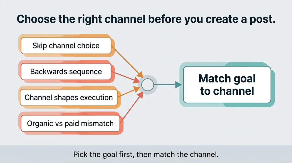 Choose the right channel before you create a single post