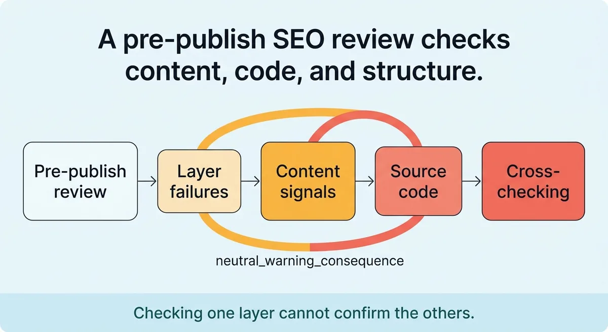 What does a pre-publish SEO review actually check?