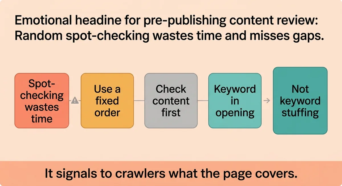 The Pre-Publish Sequence: Content and Metadata Checks in Order