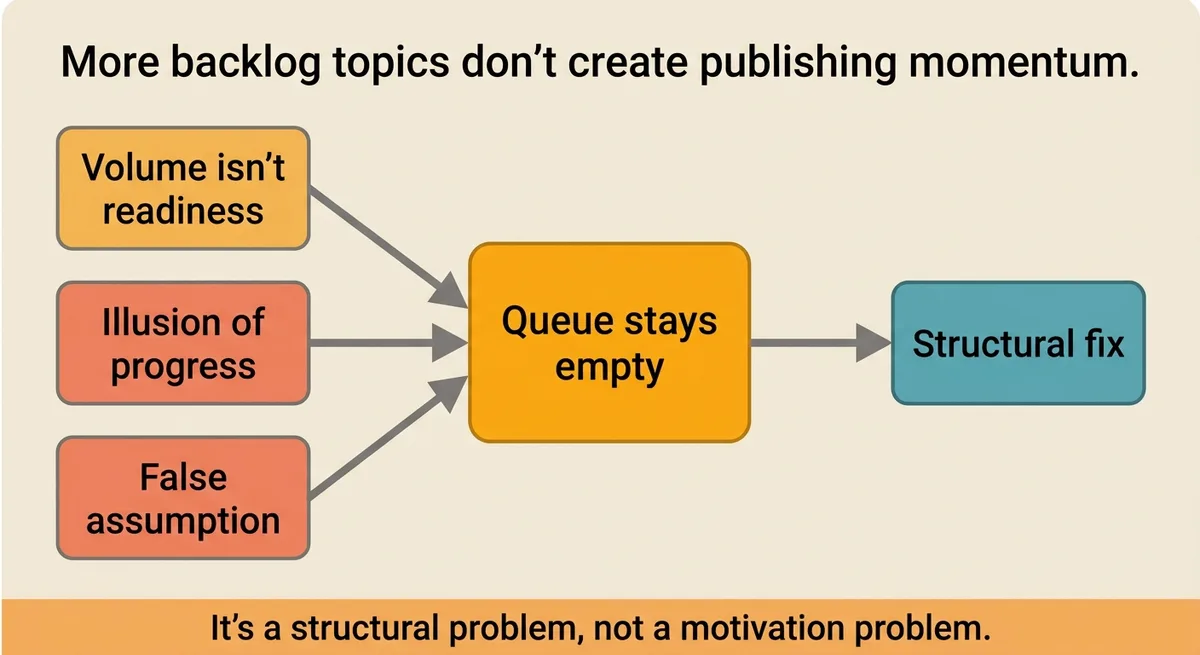 Why Your Backlog Feels Endless but Your Publishing Queue Stays Empty