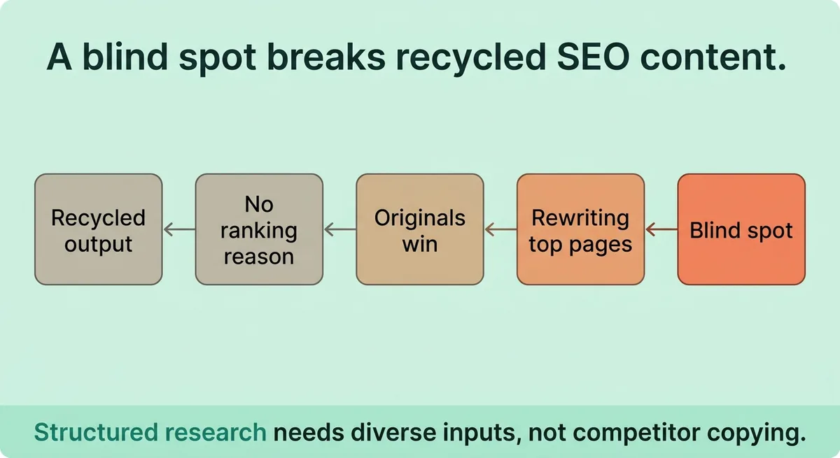 How to Research Your Post Using Source Diversity and Evidence Quality Instead of Just Reading Competitors