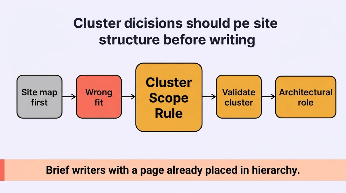Why cluster decisions must drive site structure before you write