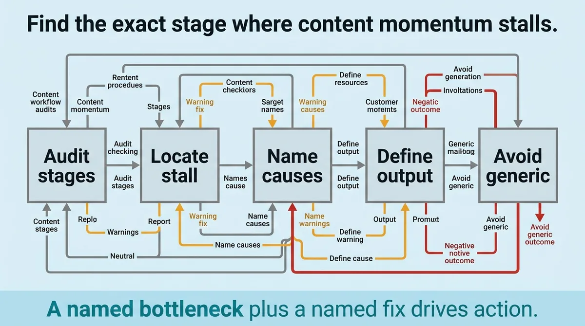 What does a content workflow audit actually check?