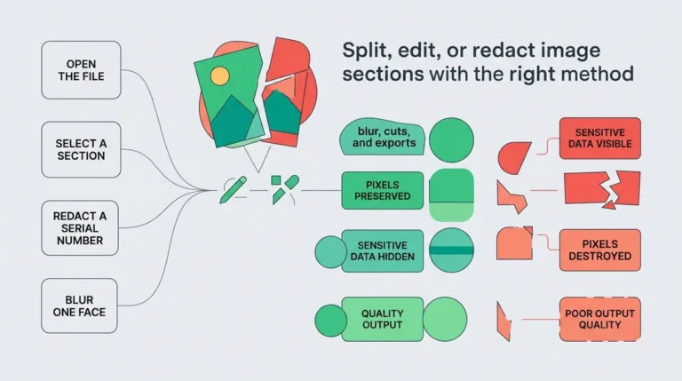 How to split, edit, or redact sections of an image