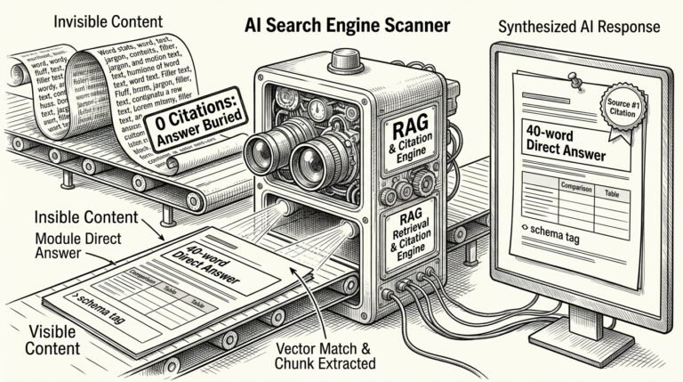 What Makes Content Visible in AI Search Results: RAG Retrieval and Citation Engine Architecture